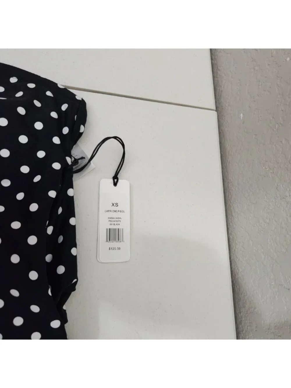We Wore What Swimsuit One Piece SX Black Polka Dot NWT